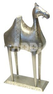Metal Figurine Camel with 2 tealight holders H40 cm