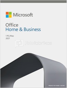 Microsoft Office Home and Business 2021 T5D-03511 FPP, 1 PC/Mac user(s), EuroZone, English, Medialess, Classic Office Apps