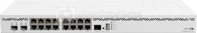Mikrotik Cloud Core Router CCR2004-16G-2S+, 2x10G SFP+ ports, 16x Gigabit LAN ports, 1x RJ45 Serial port, 4 core CPU, 4 GB RAM, Dual redundant power supply, CPU and PCB temperature monitor, RouterOS L6 MikroTik