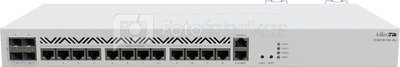 Mikrotik Cloud Core Router CCR2116-12G-4S+, 16-CORE 2 GHZ ARM CPU, 16 GB DDR4 RAM, 4x10G SFP+ ports, 13xGigabit LAN ports, 1x RJ45 Serial port, 1x M.2 slots, 16 core CPU, 16 GB RAM, Dual redundant power supply, RouterOS L6 MikroTik