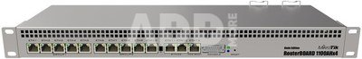 MikroTik Web Management, Rack mountable, 1 Gbps (RJ-45) ports quantity 13, Power supply type Dual Redundant, 1 GB, RouterOS (level 6)