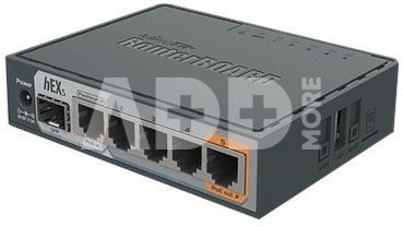 MikroTik hEX S RB760iGS 10/100/1000 Mbit/s, Ethernet LAN (RJ-45) ports 5, USB ports quantity 1