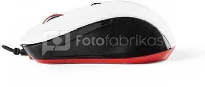 MODECOM M9.1 BLACK AND WHITE CABLE OPTICAL MOUSE