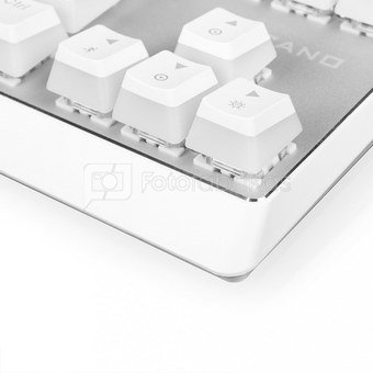 MODECOM Mechanical keyboard RGB Pudding edition white