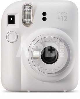 Momentinis fotoaparatas instax mini 12 CLAY WHITE + PRIEDŲ rinkinys (DĖKLAS, ALBUMAS, RĖMELIAI SU SEGTUKAIS) + instax mini glossy (10pl)