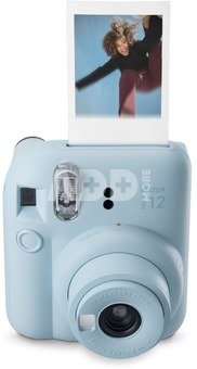 Momentinis fotoaparatas instax mini 12 PASTEL BLUE + PRIEDŲ rinkinys (DĖKLAS, ALBUMAS, RĖMELIAI SU SEGTUKAIS) + instax mini glossy (10pl)