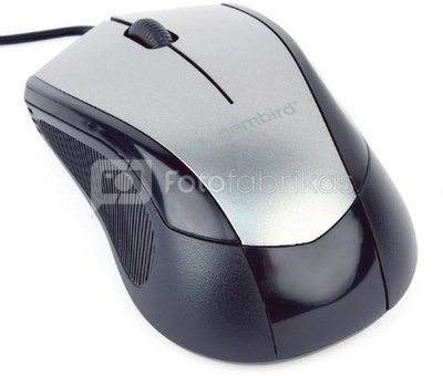Gembird MUS-3B-02-BG Wired, USB, Optical mouse, Black/Space Grey