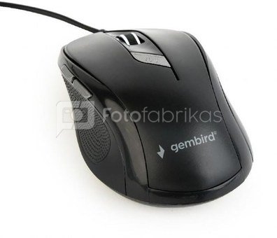 Gembird MUS-6B-01 Optical mouse, Black
