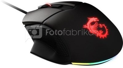 MSI Clutch GM20 Elite Optical, RGB LED light, Black, Gaming Mouse