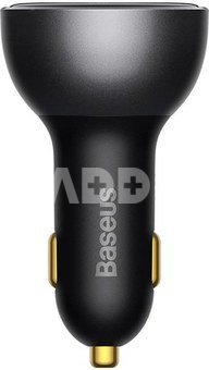 Nabíječka do auta Baseus Superme, USB, USB-C, 140 W (černá)