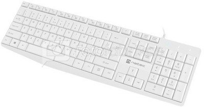 Natec Keyboard Nautilus US slim white