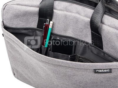 Natec Laptop Bag, Mustela, 15.6", Grey