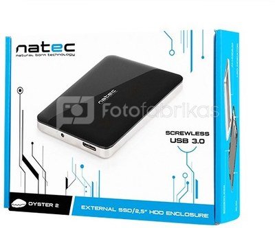 Natec Outer HDD external sata OYSTER 2 2.5 '' USB 3.0 Aluminum Black