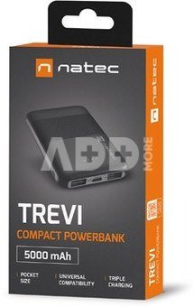Natec PowerBank Trevi Compact 5000mAh 2x USB + USB-C