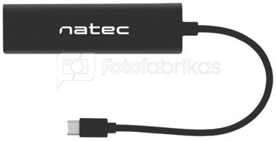Natec USB Type-C 2.0 HUB, Butterfly, 3-Port + RJ45