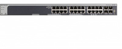 Netgear Switch XS728T-100NES Web Management, Rack mountable, 10 Gbps (RJ-45) ports quantity 24, SFP+ ports quantity 4, Power supply type Single