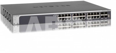 Netgear Switch XS728T-100NES Web Management, Rack mountable, 10 Gbps (RJ-45) ports quantity 24, SFP+ ports quantity 4, Power supply type Single