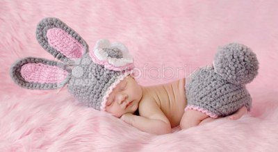 Newborn Baby Bunny with flower Set