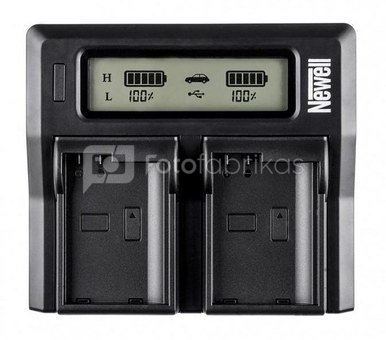 Newell DC-LCD two-channel charger for NP-FW series batteries