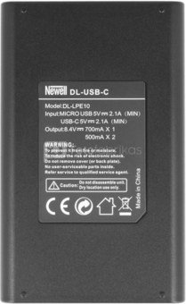 Newell DL-USB-C dual channel charger for LP-E10