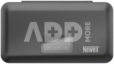 Newell LCD dual-channel charger with power bank and SD card reader for LP-E6 batteries for Canon
