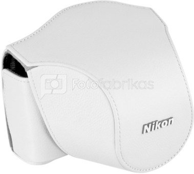 Nikon CB-N1000SD Body Case Set leather for Nikon V1 10mm white