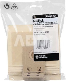 Nilfisk Dust Bag Set 10 pcs. 10ltr. for Saltix