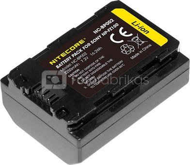 Nitecore NC BP002 (Sony NP FZ100 Battery) 2250mAh
