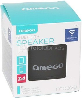 Omega Bluetooth speaker V3.0 Alu 3in1 OG47B, black (42643)