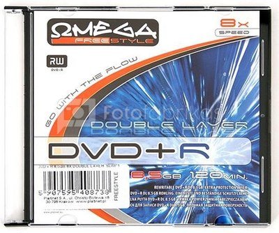 Omega Freestyle DVD+R DL Double Layer printable 8.5GB 8x slim