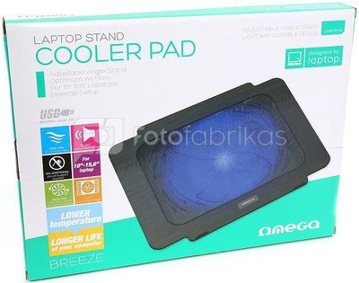 Omega laptop cooler pad Breeze, black (42151)