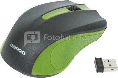 Omega mouse OM-419 Wireless, black/green