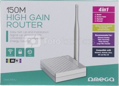 Omega Wi-Fi роутер 150Mbps (42296)