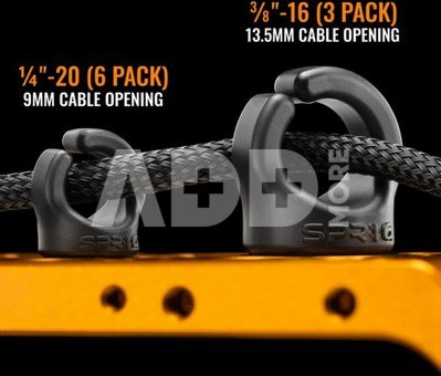 Orange Cable Management Device for 1/4"-20 Threaded Holes (6-Pack)