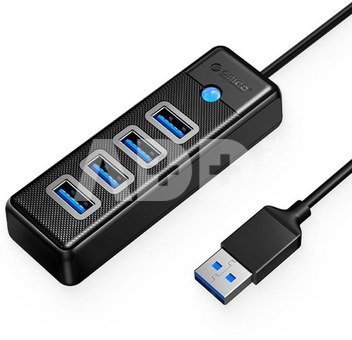 Orico Hub Adapter USB to 4x USB 3.0, 5 Gbps, 0.15m (Black)