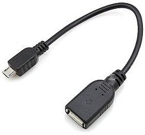 OTG USB адаптер micro USB 5pin, 12cm