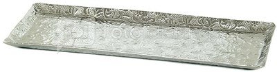 Padėklas metalinis sidabro spl. 32x15 cm SAVEX (bendra pakuotė)