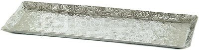 Padėklas metalinis sidabro spl. 38x15 cm SAVEX (bendra pakuotė)