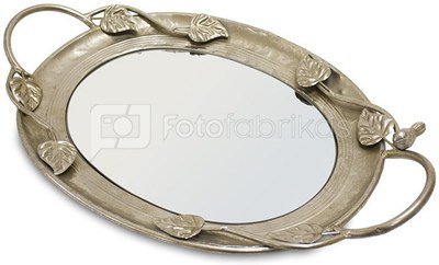 Padėklas metalinis su veidrodžiu 7x58x36 cm 108531