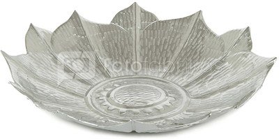 Padėklas Žiedas metalinis sidabro spl. 38x38x8 cm SAVEX (derinamas su 40139)