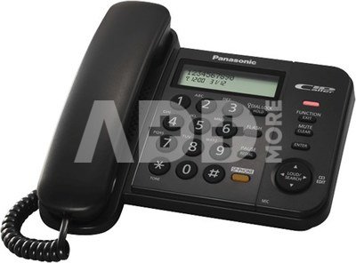Panasonic KX-TS580FXB one line Corded phone, White/ LCD display / 50 caller display memories/ 3-level ringer selection / 20 last number memory