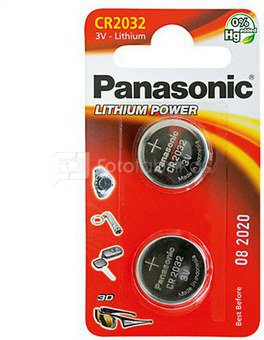 1x2 Panasonic CR 2032 Lithium Power