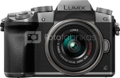 Panasonic Lumix DMC-G7 + 14-42mm (Sidabrinis)