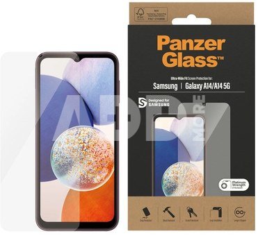 PanzerGlass Ultra Wide fit Screen Protector, Samsung, Galaxy A14/A14 5G, Transparent