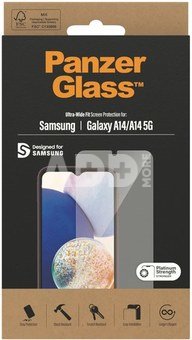 PanzerGlass Ultra Wide fit Screen Protector, Samsung, Galaxy A14/A14 5G, Transparent