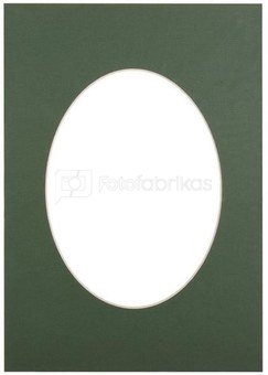 Passepartout 15x21, green oval
