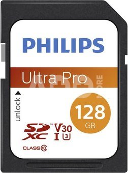 Philips SDXC Card 128GB Class 10 UHS-I U3 V30 A1