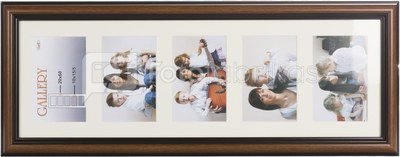Photo frame Ema Gallery 20x60/5/10x15, brown (VF3969)