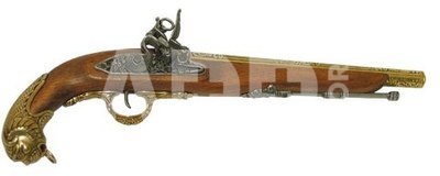 Pistoletas dekoratyvinis 1043/L Vokiškas 18a. 43 cm