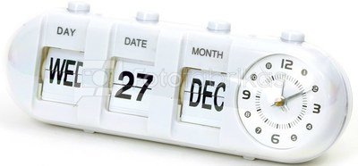 Platinet alarm clock January, white (43627)